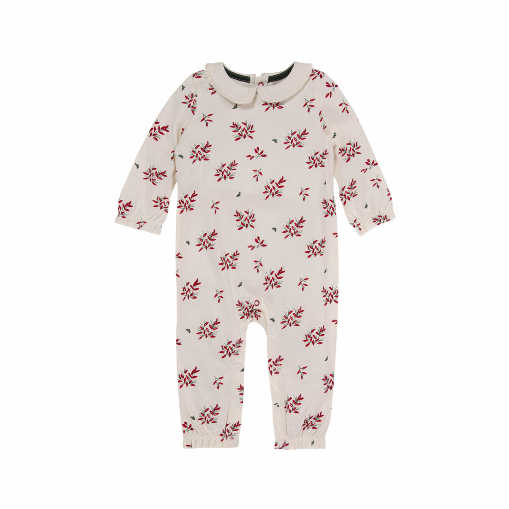 Burts Bees Delicate Sprigs Baby Jumpsuit